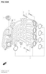 14005Z-340001 (2023) 140hp E11 E40-Gen. Export 1-and 2 (DF140BZ) DF140BZ drawing INTAKE MANIFOLD