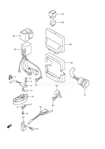 DF 225 drawing PTT Switch/Engine Control Unit