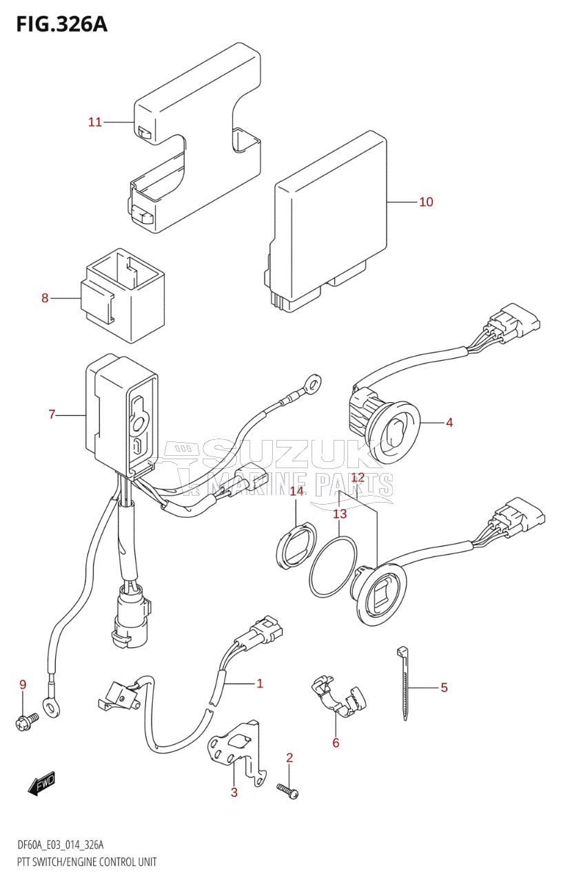 PTT SWITCH / ENGINE CONTROL UNIT (DF40A)