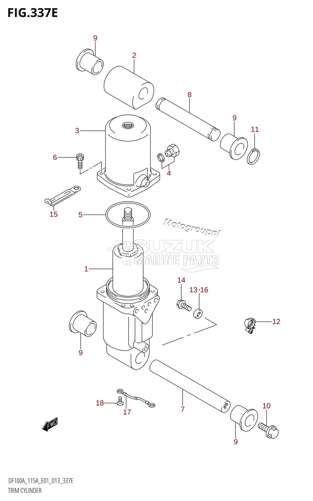 TRIM CYLINDER (DF115AZ:E01)