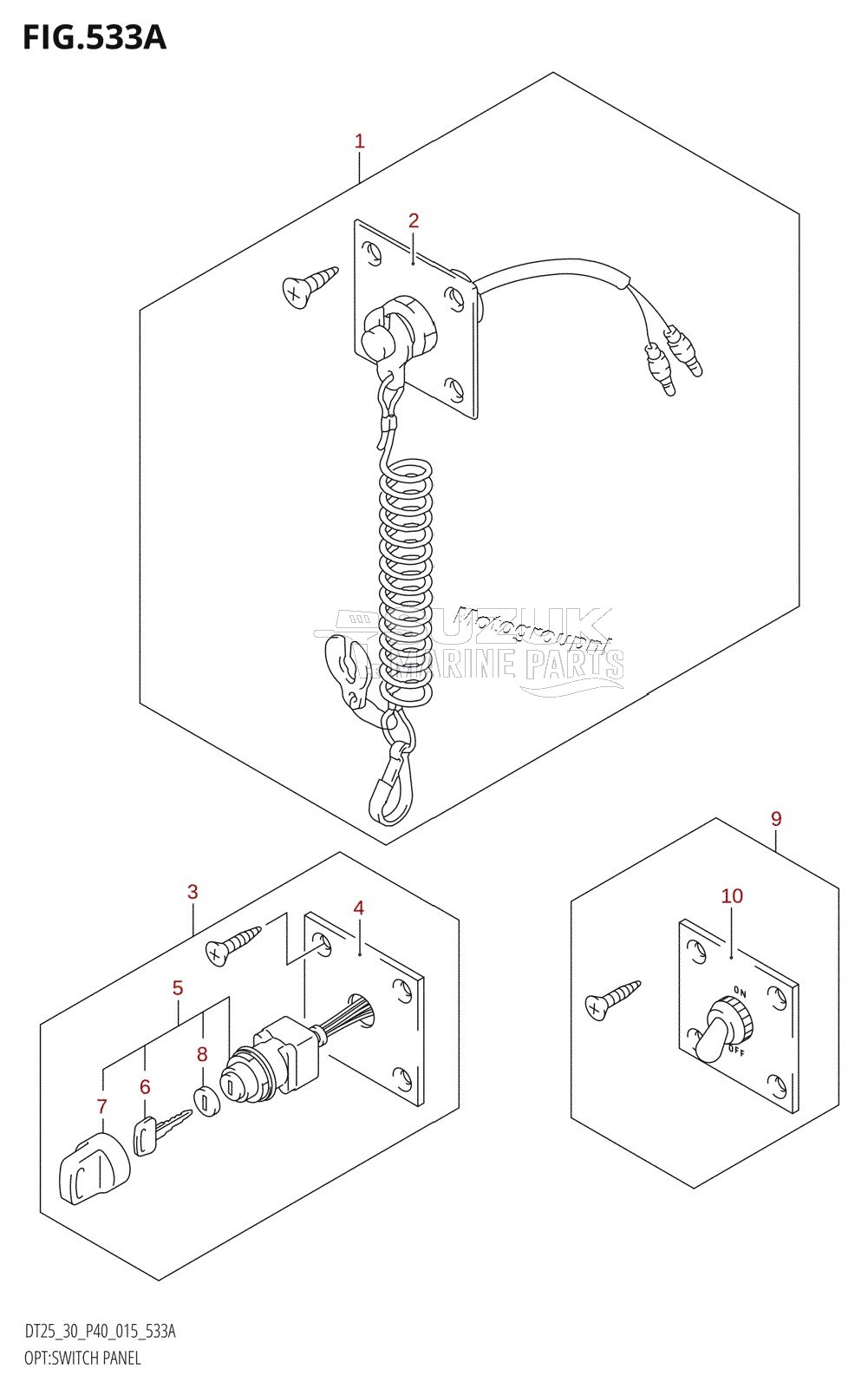 OPT:SWITCH PANEL (DT30:P40:E-STARTER)