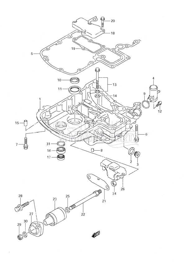 Engine Holder DF 140T (S/N 682149 & Newer) DF 140Z (S/N 680234 & Newer)