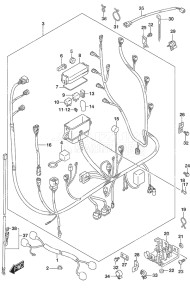 Outboard DF 90A drawing Harness