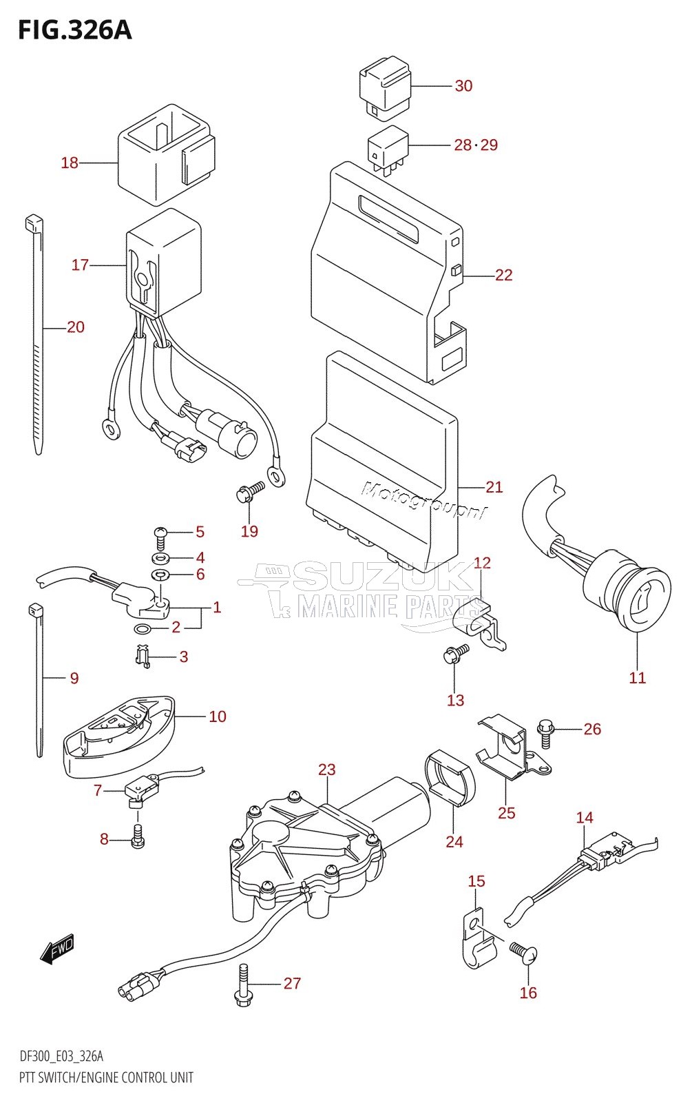 PTT SWITCH /​ ENGINE CONTROL UNIT