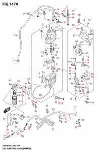 DF350A From 35001F-910001 (E01)  2019 drawing FUEL PUMP /​ FUEL VAPOR SEPARATOR (E01)