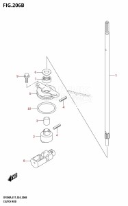 DF250A From 25003P-440001 (E11 - E40)  2024 drawing CLUTCH ROD (DF250ATSS)