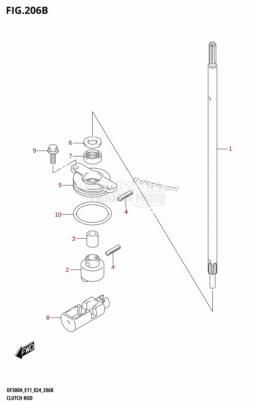 CLUTCH ROD (DF250ATSS)