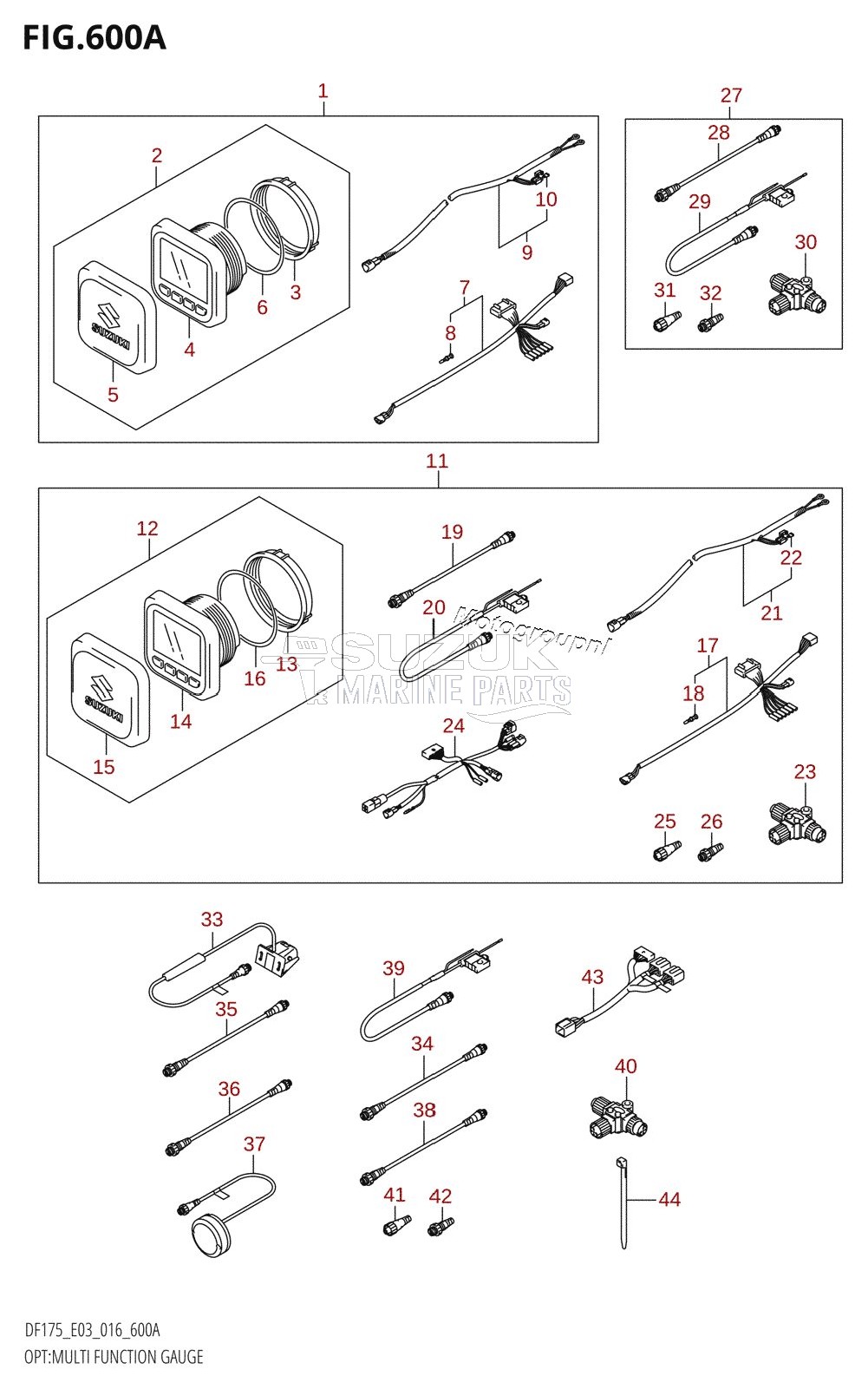 OPT:MULTI FUNCTION GAUGE (DF150T:E03)