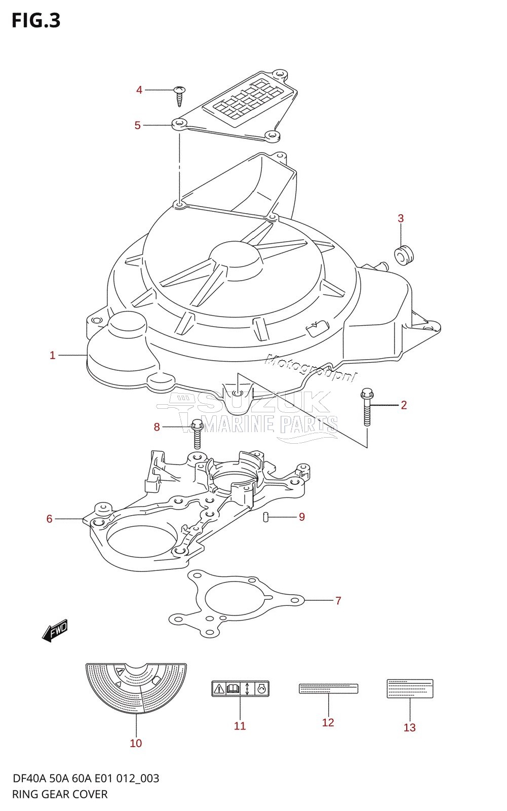 RING GEAR COVER (DF40A E01)