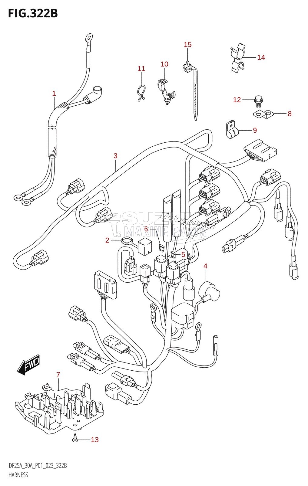 HARNESS (DF25AR,DF30AR)