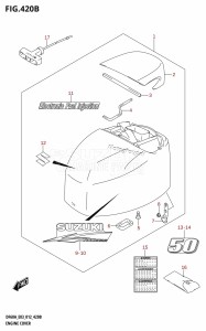 DF60A From 06002F-210001 (E03)  2012 drawing ENGINE COVER (DF50A:E03)