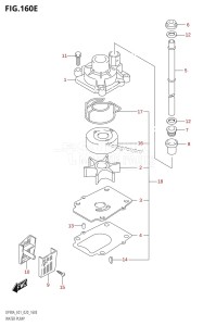 DF100B From 10004F-140001 (E01 E40)  2021 drawing WATER PUMP (DF90ATH:E01)