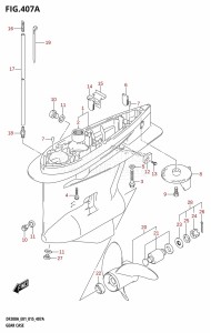 DF200AZ From 20003Z-510001 (E01 E40)  2015 drawing GEAR CASE (DF200AT:E01)