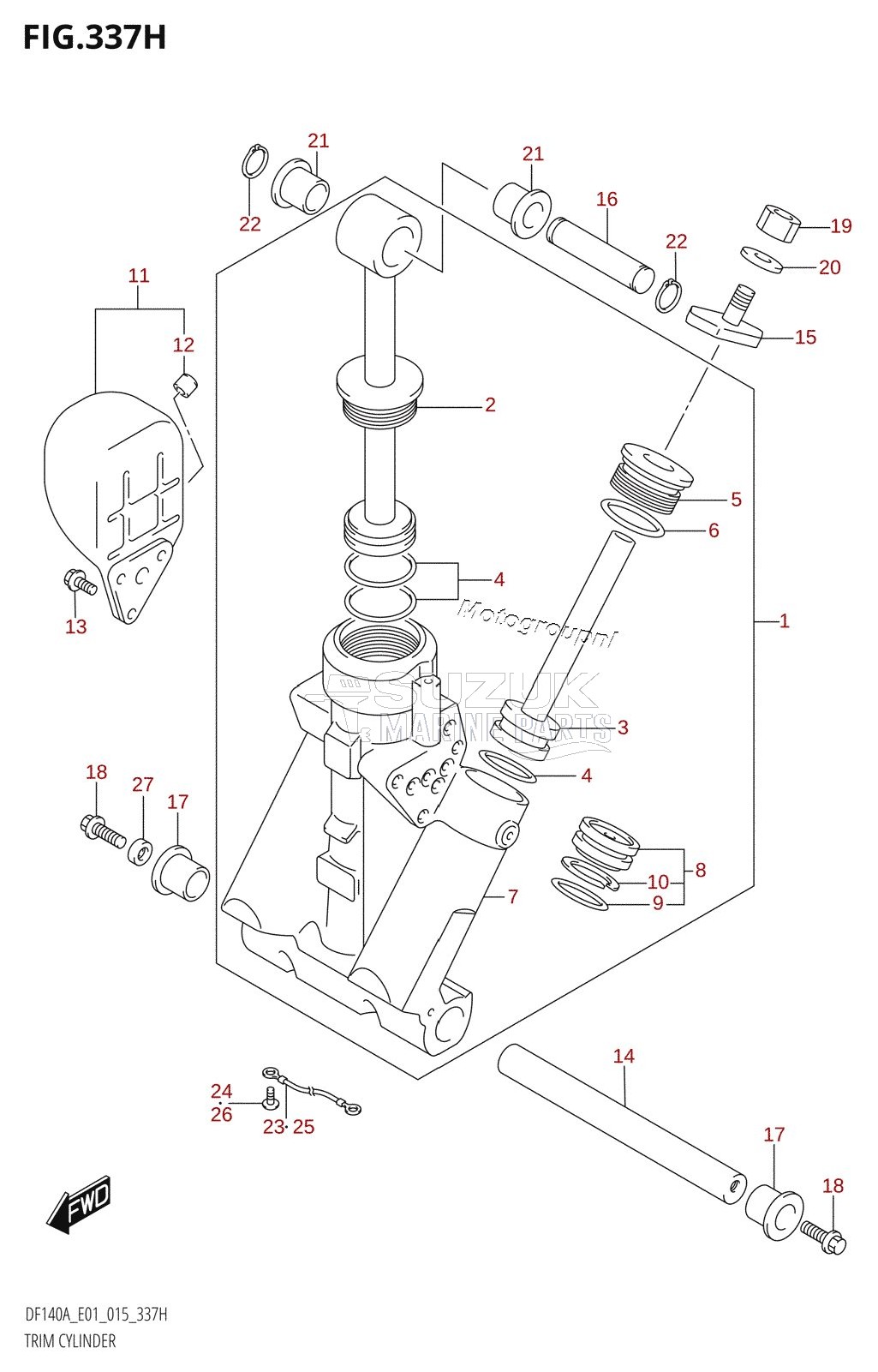 TRIM CYLINDER (DF140AZ:E01)