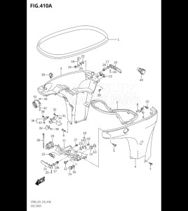09003F-810001 (2018) 90hp E01 E40-Gen. Export 1 - Costa Rica (DF90AT  DF90ATH) DF90A drawing SIDE COVER (DF70A,DF90A,DF100B)