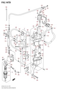 DF250Z From 25003Z-310001 (E01 E40)  2013 drawing FUEL PUMP /​ FUEL VAPOR SEPARATOR (DF200Z:E40)