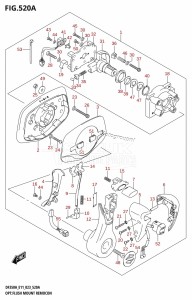 DF325A From 32501F-340001 (E01 E40)  2023 drawing OPT:FLUSH MOUNT REMOCON (020,021)