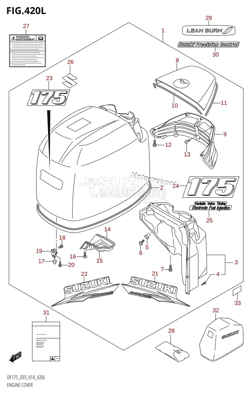 ENGINE COVER (DF175TG:E03)