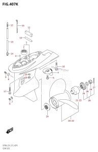 DF80A From 08002F-510001 (E01 E40)  2015 drawing GEAR CASE (DF90ATH:E40)