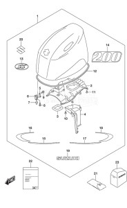 DF 200A drawing Engine Cover SS Model