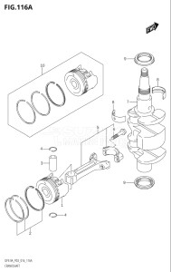 00994F-610001 (2016) 9.9hp P03-U.S.A (DF9.9A  DF9.9AR) DF9.9A drawing CRANKSHAFT