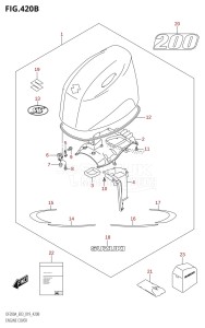 DF200AZ From 20003Z-910001 (E03)  2019 drawing ENGINE COVER (DF200AST)