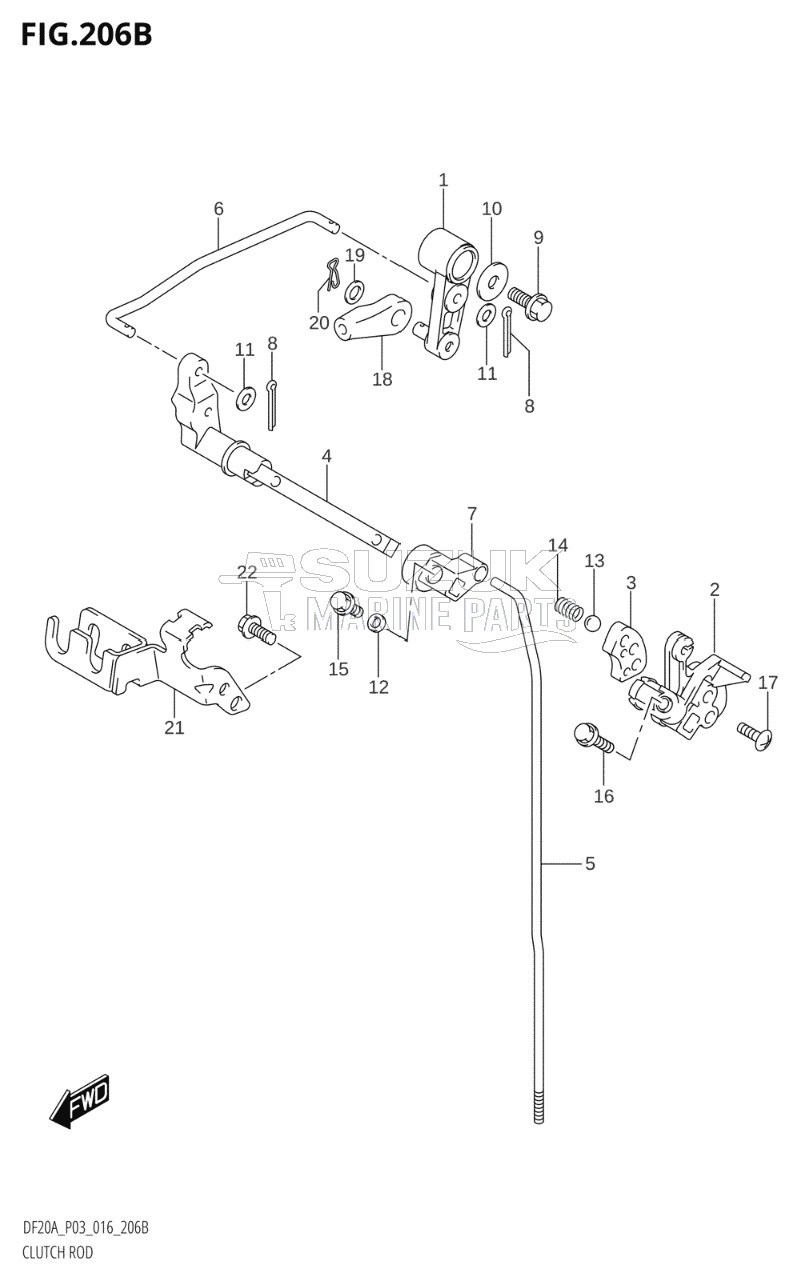 CLUTCH ROD (DF9.9BR:P03)