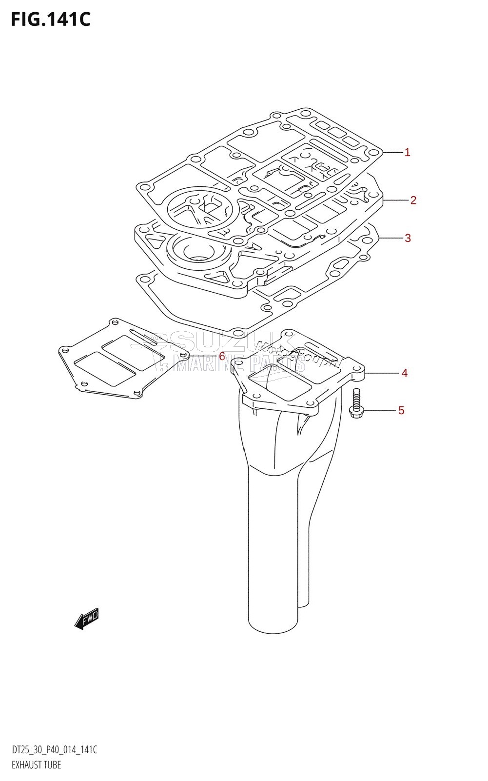 EXHAUST TUBE (DT30R:P40)