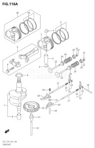 00252F-410001 (2014) 2.5hp P01-Gen. Export 1 (DF2.5) DF2.5 drawing CRANKSHAFT