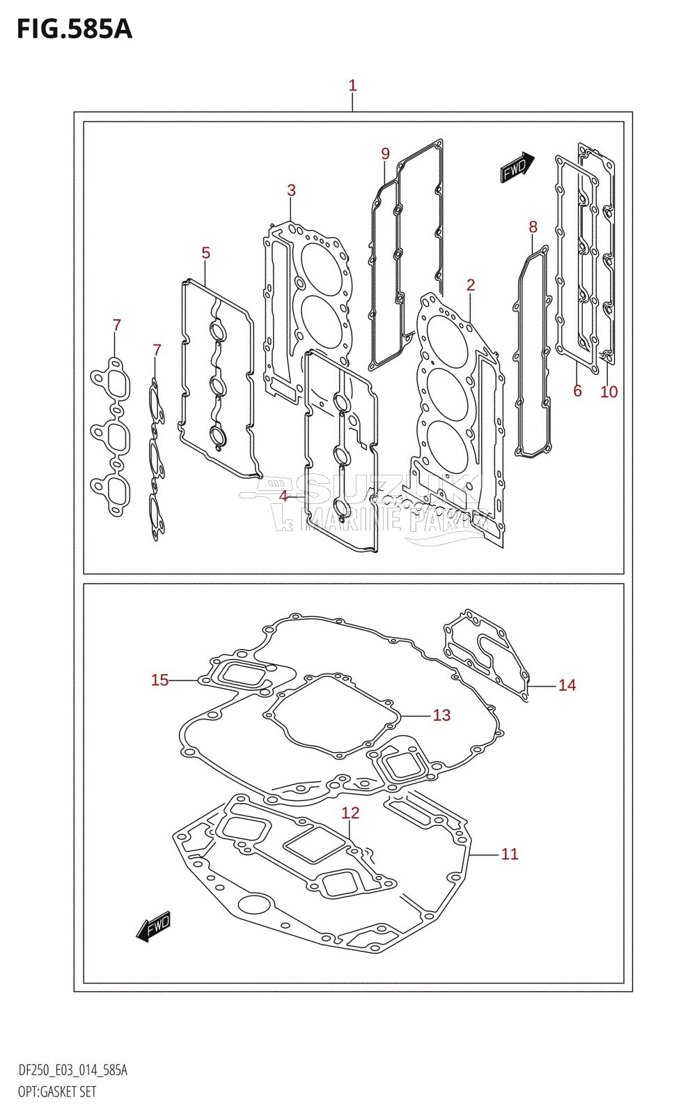 OPT:GASKET SET (DF200T:E03)