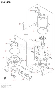 DF100A From 10003F-410001 (E03)  2014 drawing PTT MOTOR (DF115AT:E03)