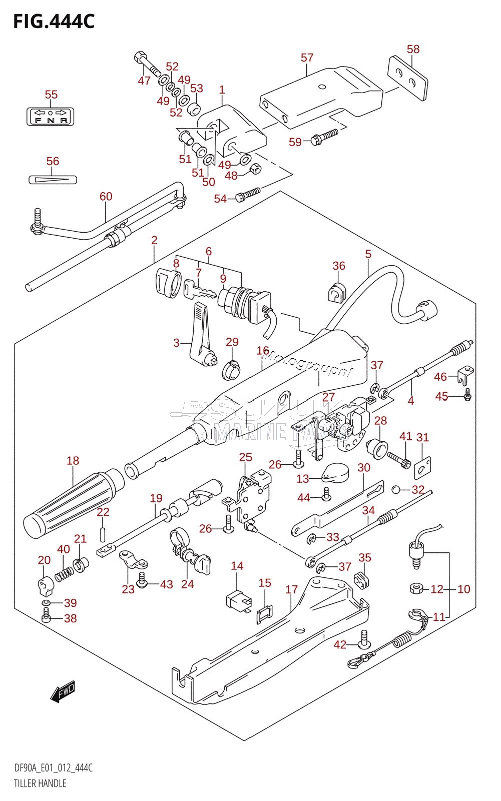 TILLER HANDLE (DF90ATH:E01)