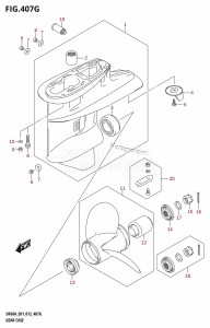 DF40A From 04003F-210001 (E01)  2012 drawing GEAR CASE (DF60A:E40)