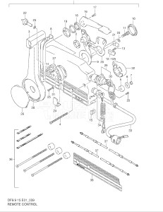 01501F-751001- (1997) 15hp - (DF15(A,AR)S V) DF15(A,A)S V drawing REMOTE CONTROL (TYPE:R)