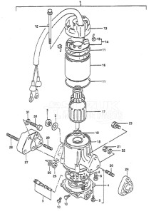 Outboard DT 55 drawing Power Unit (1991 to 1994)