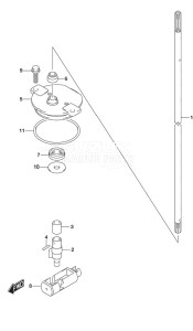 DF 175 drawing Clutch Rod (Model: TG/ZG)