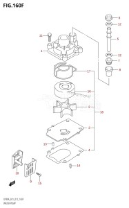 DF80A From 08002F-310001 (E40)  2013 drawing WATER PUMP (DF80A:E40)