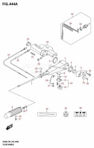 DF15A From 01504F-910001 (P01)  2019 drawing TILLER HANDLE (DF9.9B,DF9.9BTH,DF15A,DF20A:P01,DF20ATH)