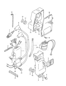 Outboard DT 40 drawing Ignition (1996 to 1998)