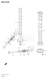 07003F-410001 (2014) 70hp E01 E40-Gen. Export 1 - Costa Rica (DF70A  DF70ATH) DF70A drawing CAMSHAFT (DF70A:E01)