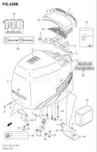 14001Z-251001 (2002) 140hp E01-Gen. Export 1 (DF140ZK2) DF140 drawing ENGINE COVER (K3,K4,K5,K6,K7,K8,K9)