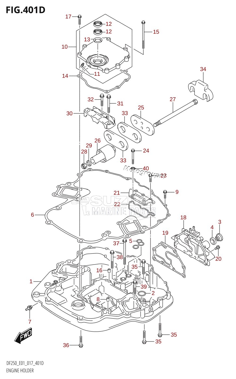 ENGINE HOLDER (DF200Z:E40)