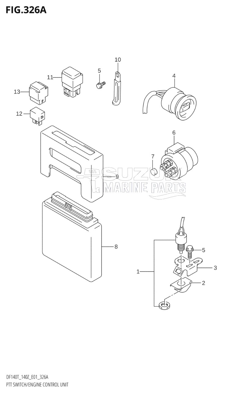 PTT SWITCH / ENGINE CONTROL UNIT (K2,K3)