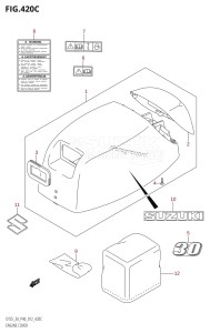 DT25 From 02503K-210001 (P36-)  2012 drawing ENGINE COVER (DT30R:P40)