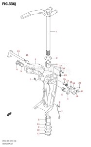 DF225T From 22503F-210001 (E01)  2012 drawing SWIVEL BRACKET (DF250T:E01:(X-TRANSOM,XX-TRANSOM))