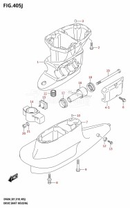 DF50A From 05003F-810001 (E01)  2018 drawing DRIVE SHAFT HOUSING (DF60AVTH:E01,DF60AVTH:E40)