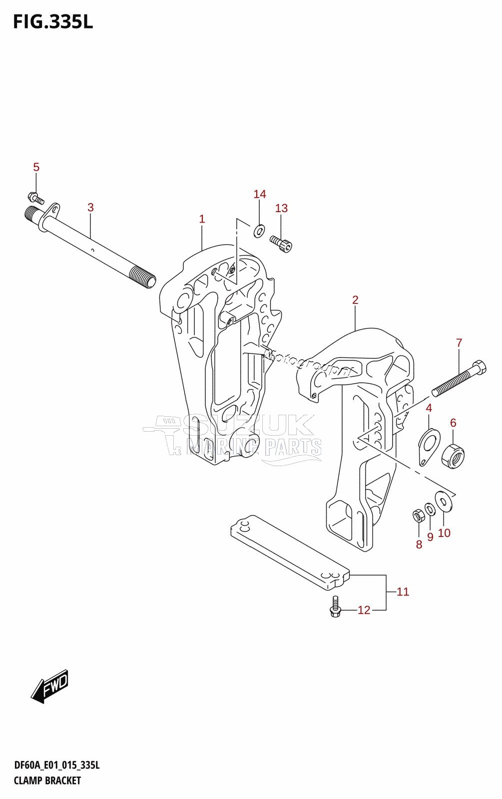 CLAMP BRACKET (DF60ATH:E01)