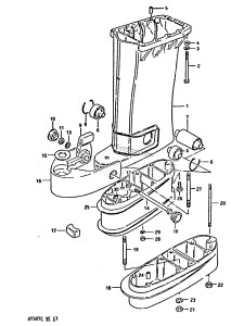 DT50 From 05003-401001 ()  1984 drawing DRIVESHAFT HOUSING