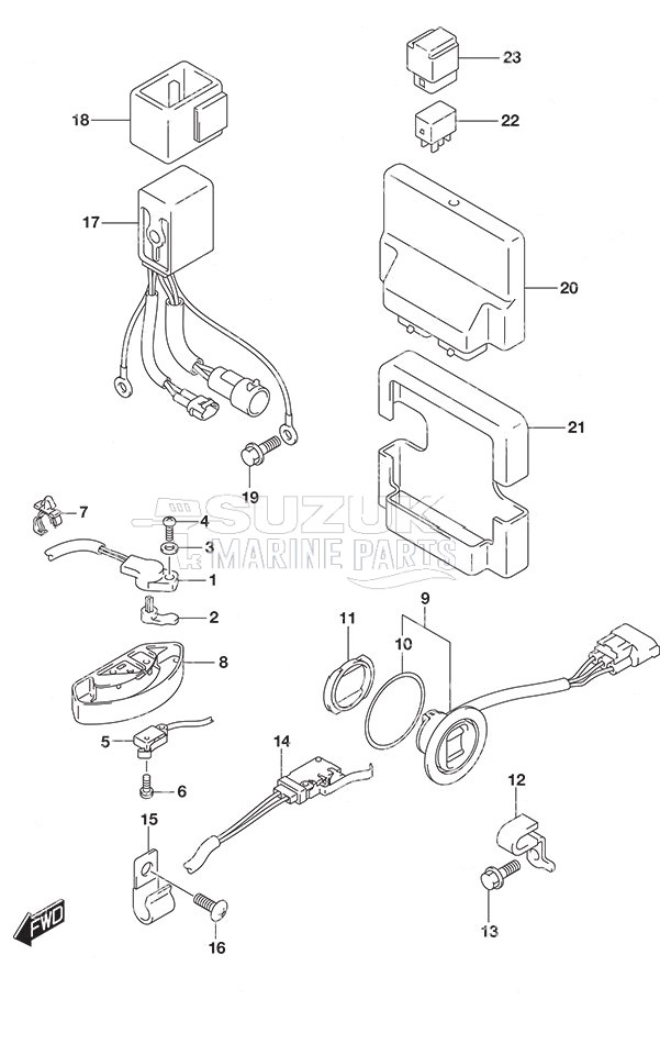 PTT Switch/Engine Control Unit