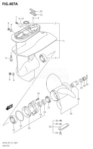 00994F-710001 (2017) 9.9hp P01-Gen. Export 1 (DF9.9A  DF9.9AR) DF9.9A drawing GEAR CASE